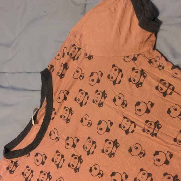 Pink panda ringer tee - Picture 4 of 4